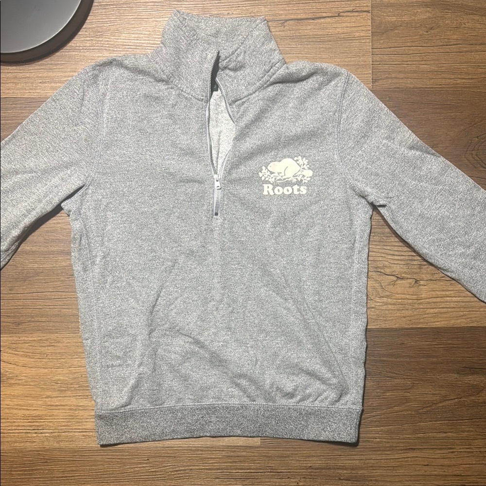 Roots Gray Quarter-Zip Pullover